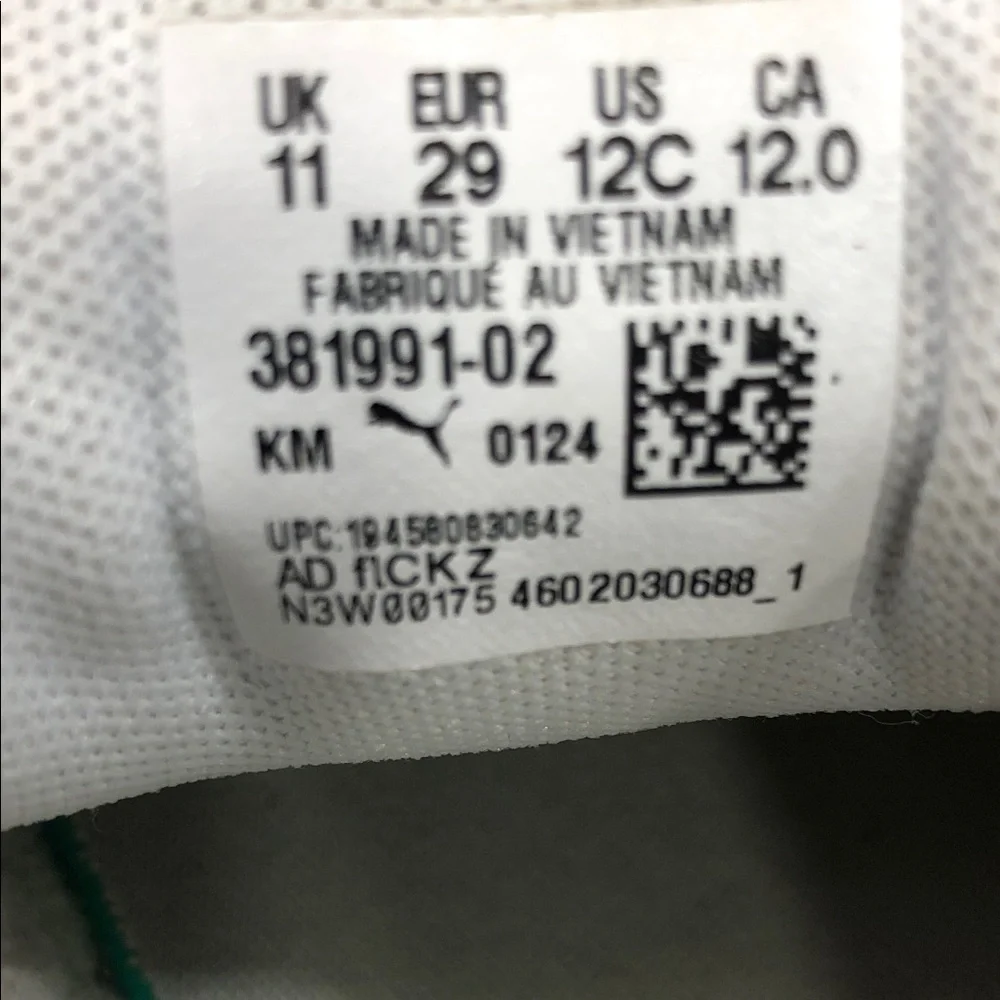 Puma Jada Kids Sneakers | Size CA 12 /US 12C / EU 29 | White Silver | Low-Top - Picture 2 of 11